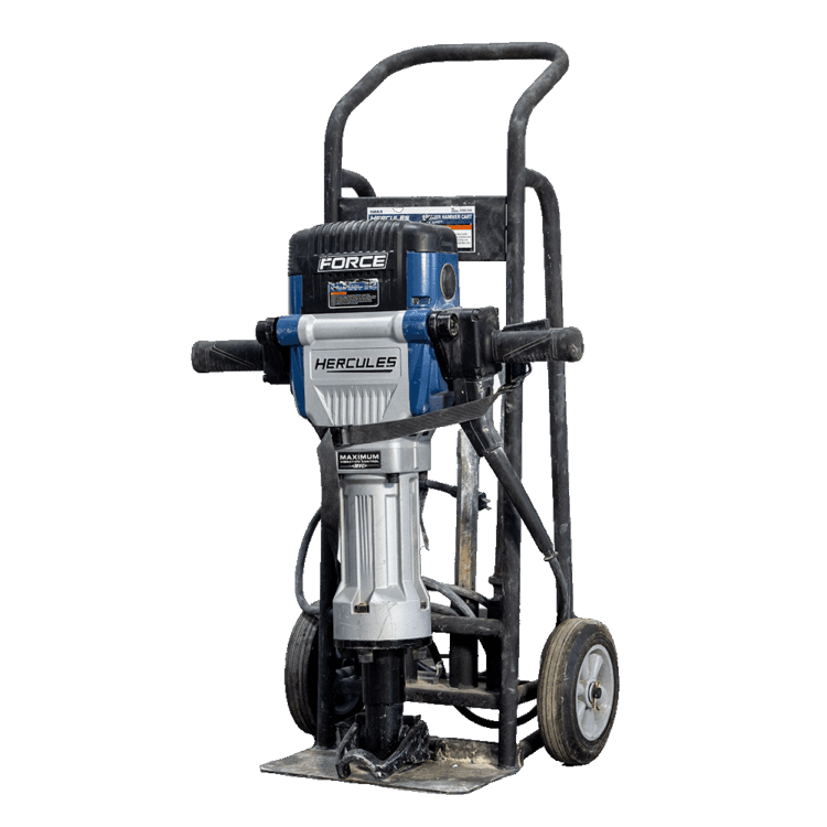 This Jack hammer is rentable equipment meant for jobs on jobsites