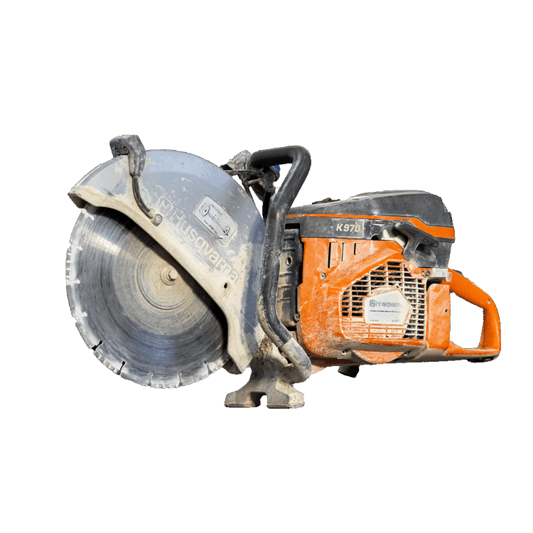 This rentable cement saw is the best rentable equipment to get when working with cutting holes through cement and cutting through concrete.