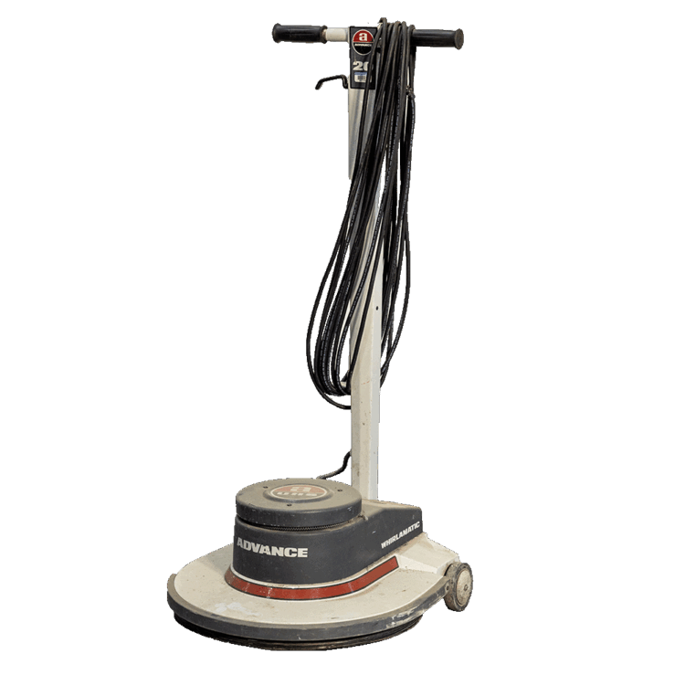 Rent this floor buffer. This rentable equipment makes buffering your floor a breeze!