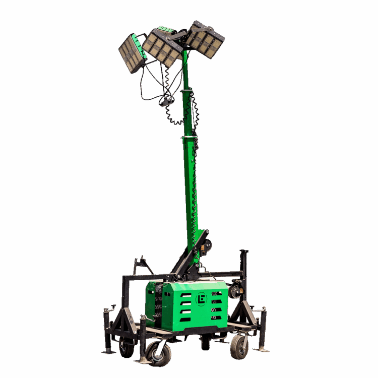 A light tower for work sites where you want to work later but still need light. A light tower gives you that light from above except this is portable and rentable equipment